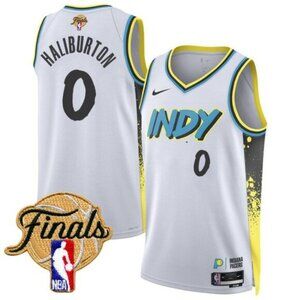 Mens Youths Kids Tyrese Haliburton 2025 Finals White Jersey